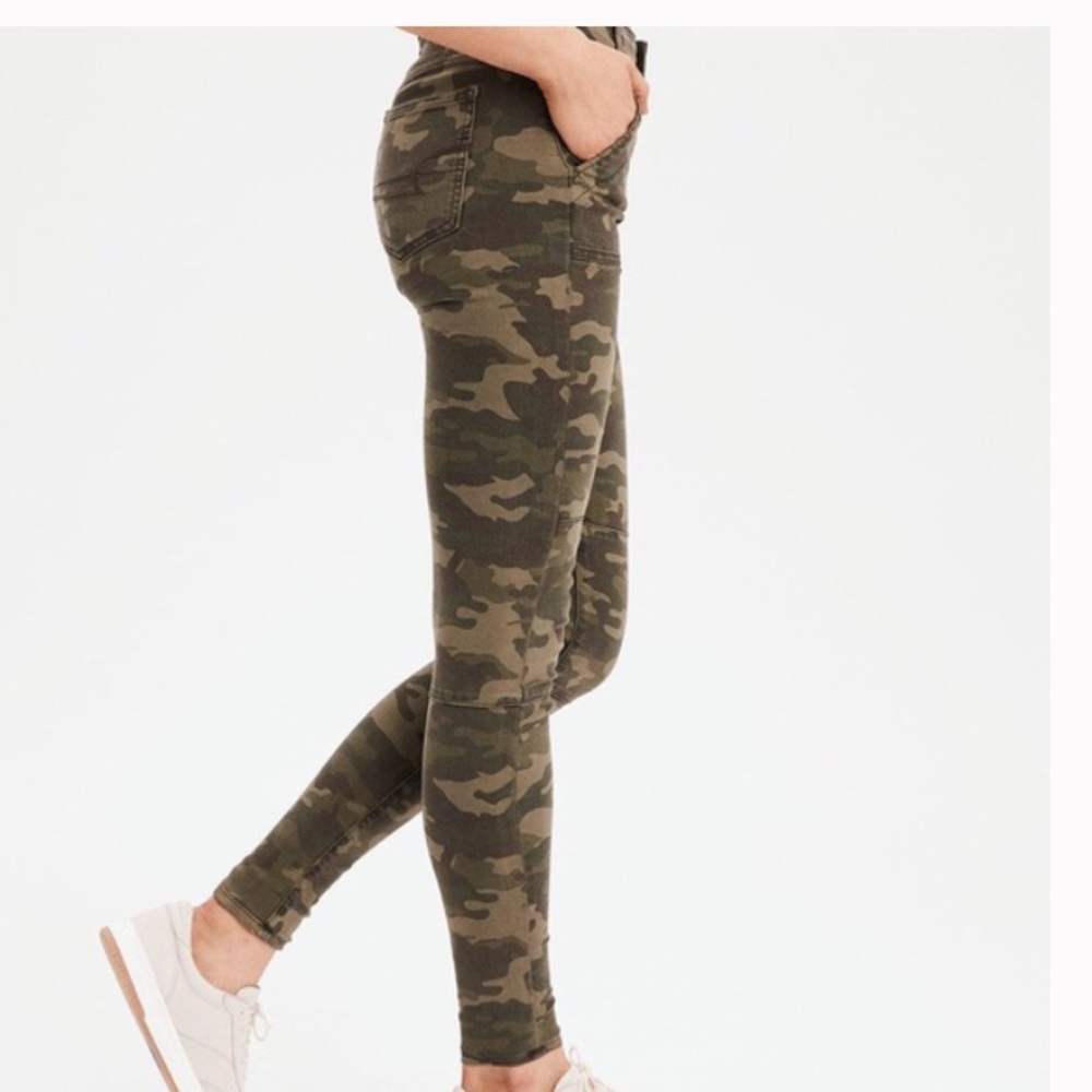 Camo American eagle jeggings- 0 long